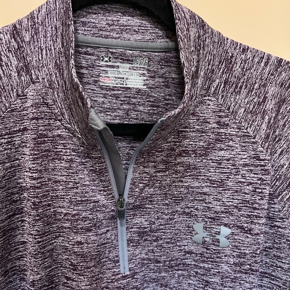 Awesome Heathered Purple Under Armour Loose Fit Pullover Large - Picture 2 of 4